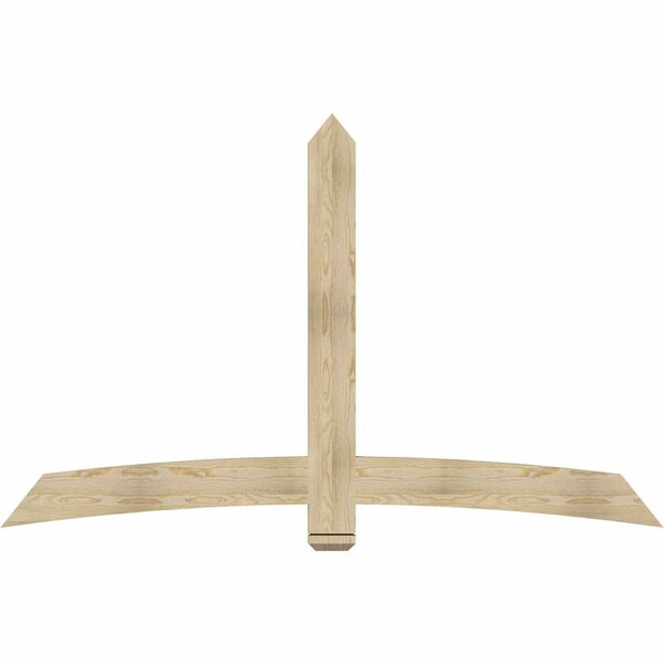 Ekena Millwork Bellingham Rough Sawn Timber Gable Bracket, Douglas Fir, 84"W x 53"H x 2"D x 6"F, 15/12 Pitch GBW084X53X0206BEL00RDF - main